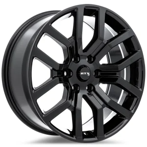 RTX Wheels – FD-01 – Black – 17″x8.5″ 30mm – All weather Wheels – 083207